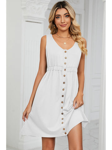 Side angle of tiered frill mini dress – Voguelle