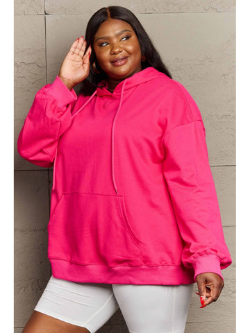 Dropped shoulder camel hoodie back detail – Voguelle