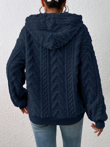 Beige fleece hoodie styled for casual chic outfit – Voguelle
