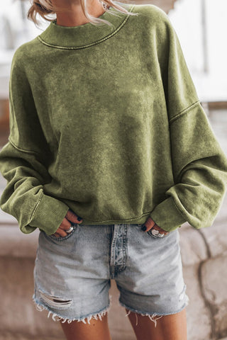Back view dropped shoulder sweatshirt – Voguelle