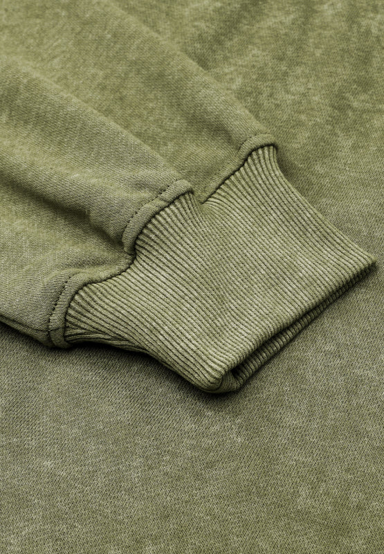 Front view mock neck dropped shoulder sweatshirt – Voguelle