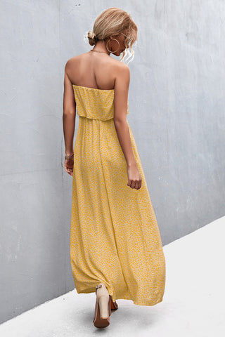 Waistline detail strapless dress – Voguelle