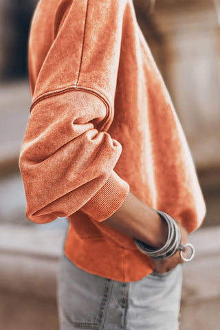 Sleeve detail mock neck sweatshirt – Voguelle