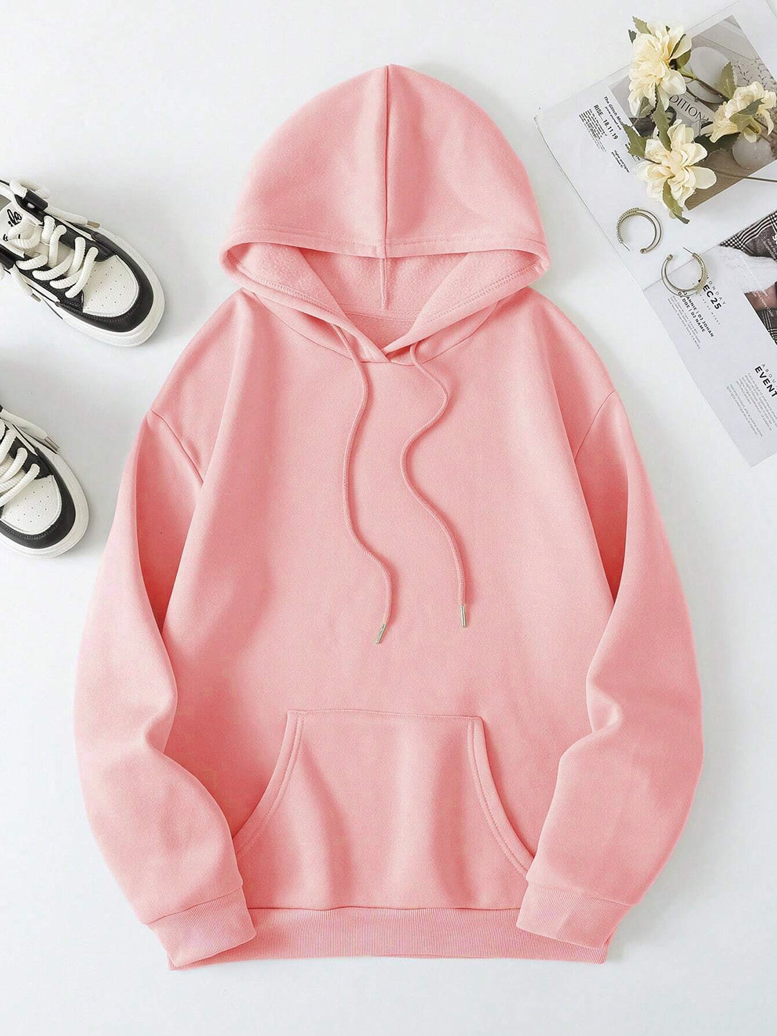 Relaxed fit hoodie with bold Faith Over Fear text on back – Voguelle