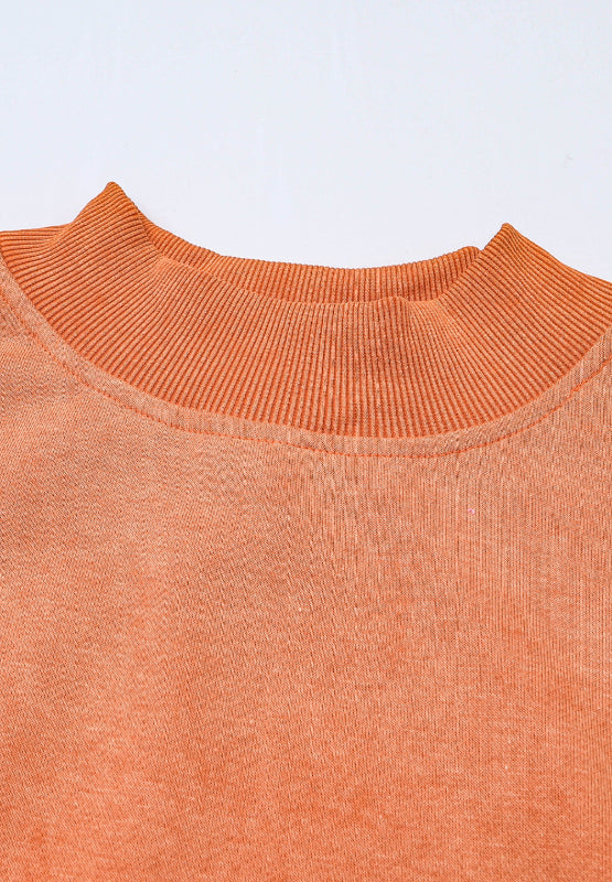 Model styling oversized mock neck top – Voguelle
