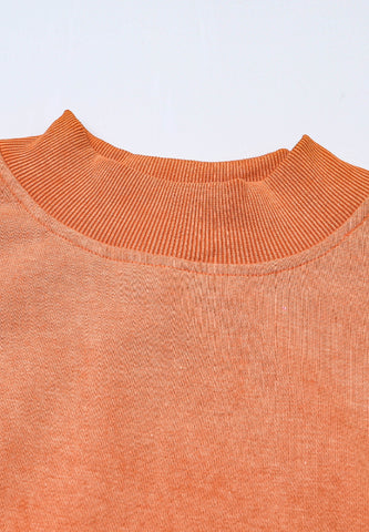 Model styling oversized mock neck top – Voguelle