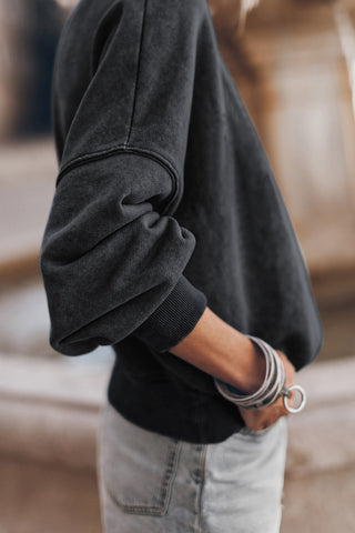 Shoulder seam detail sweatshirt – Voguelle
