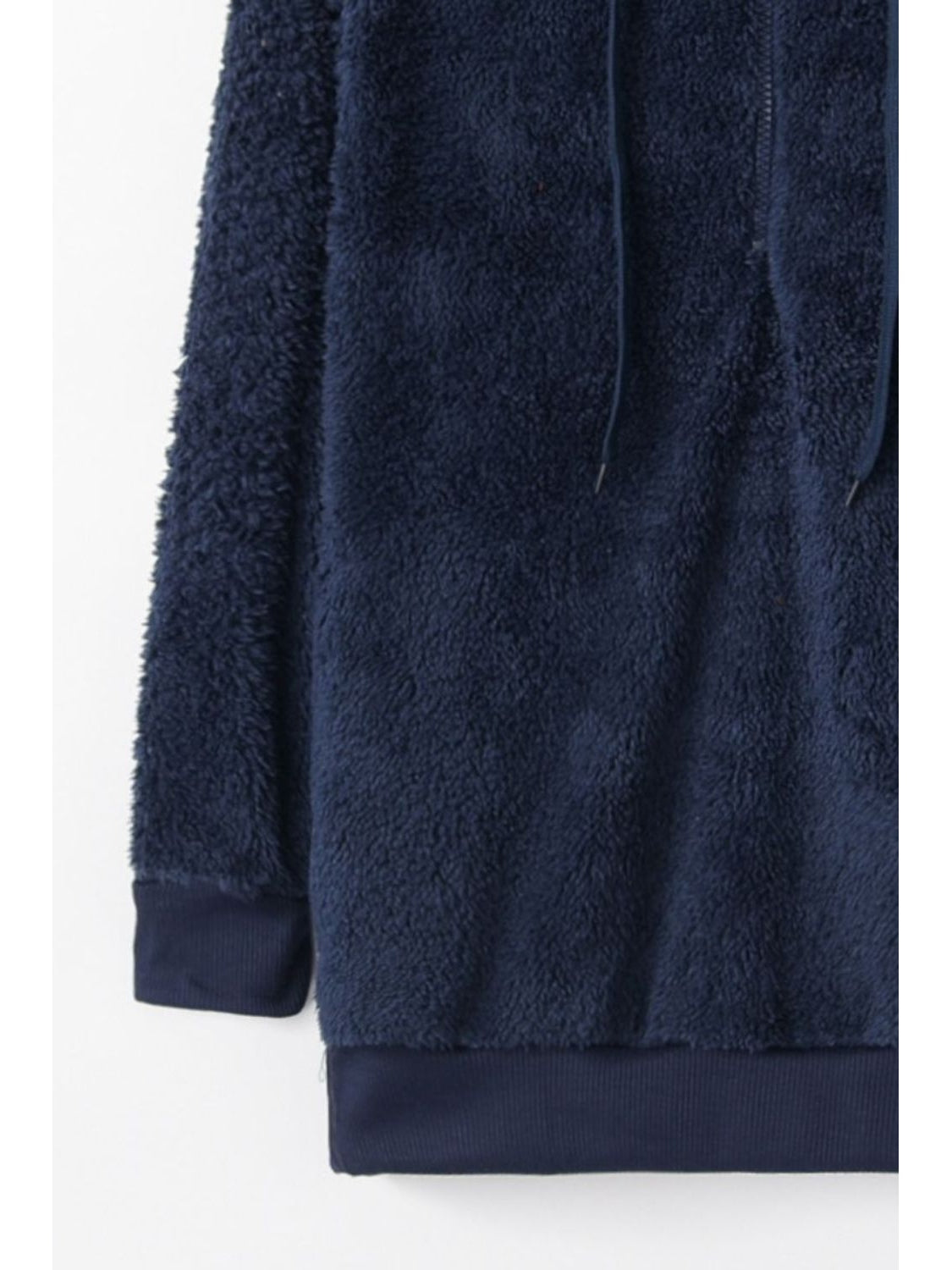 Cozy sherpa teddy hoodie with drawstring hood – Voguelle