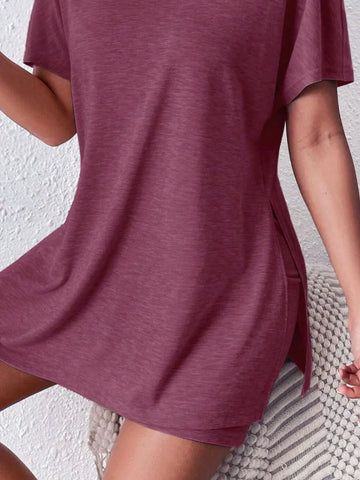 Chic minimalist outfit with pink casual tunic – Voguelle