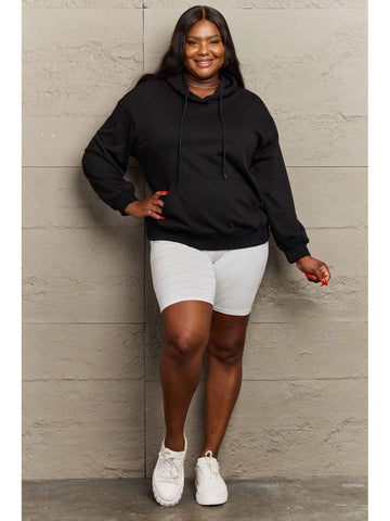 Comfortable cotton blend camel hoodie with drawstring – Voguelle