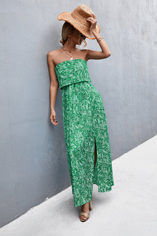 Walking pose strapless maxi dress – Voguelle