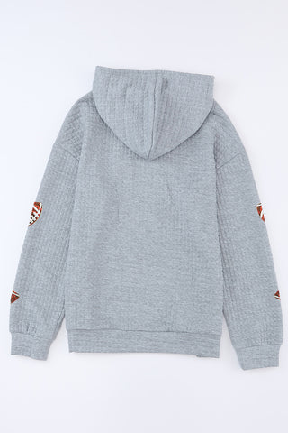 Gray football sequin hoodie – Voguelle