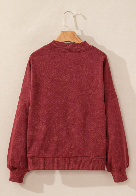 Street style mock neck sweatshirt – Voguelle