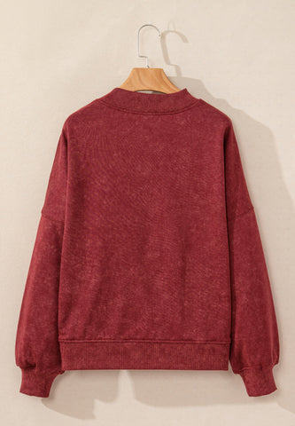 Street style mock neck sweatshirt – Voguelle