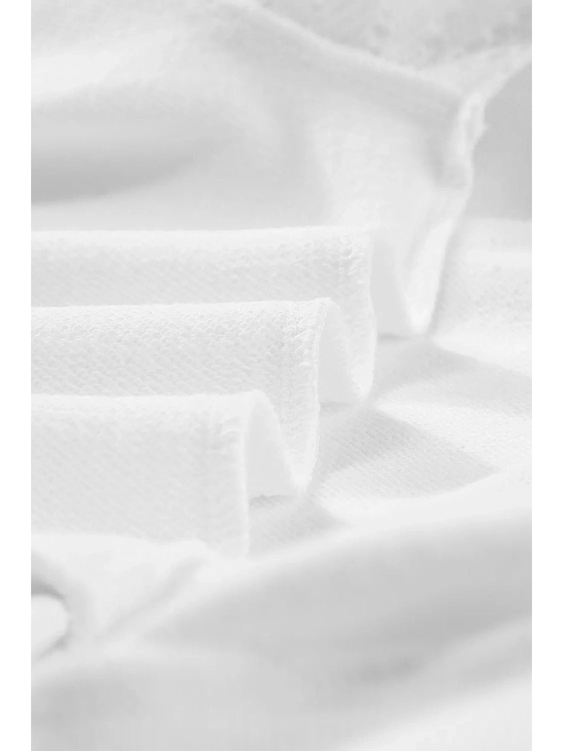 Back flat lay of White Long Sleeve Hoodie – Voguelle