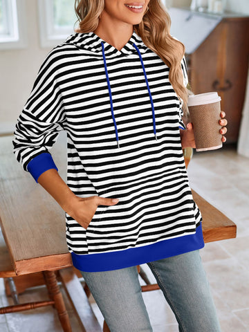 Comfortable striped hoodie with casual fit – Voguelle