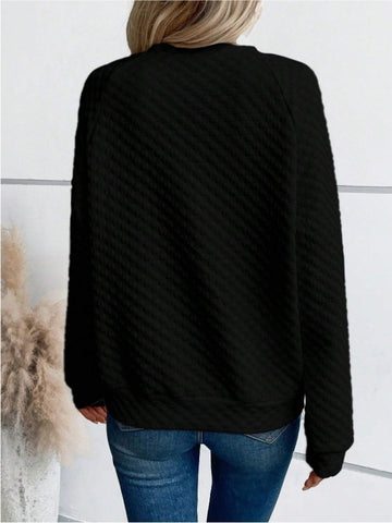 Relaxed fit white long sleeve sweatshirt – Voguelle