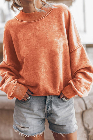 Mock neck ribbed collar detail – Voguelle